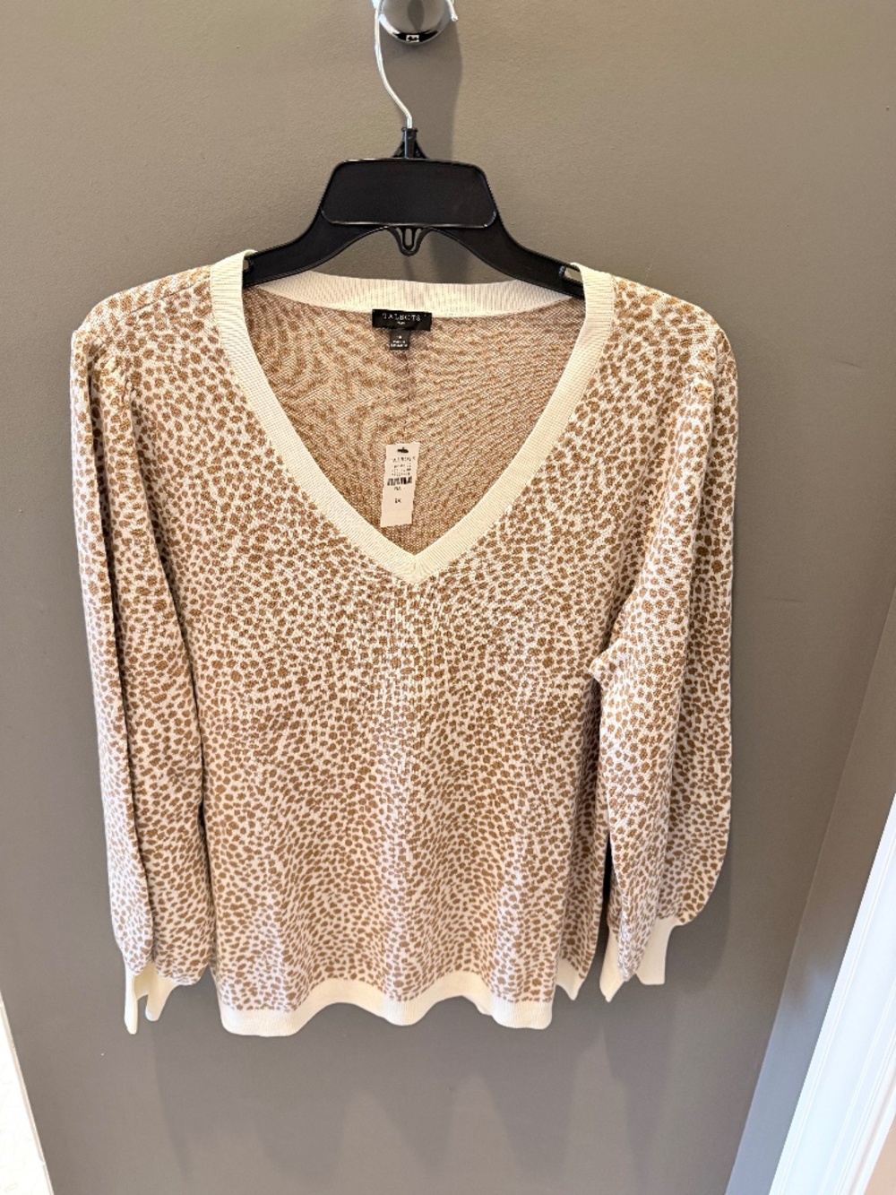 Talbots V-neck Sweater - Mini Cheetah print